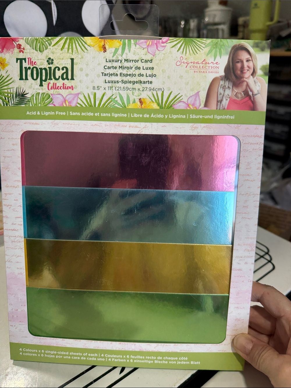 Crafters Companion The Tropical Collection Luxury Mirror Card